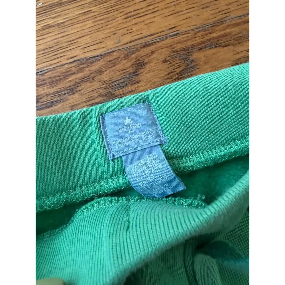 Gap Factory Boys' Green Joggers Size 18-24 Months